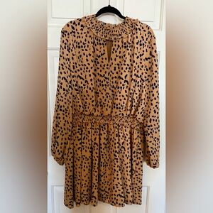 Leopard Print Long Sleeve Dress
